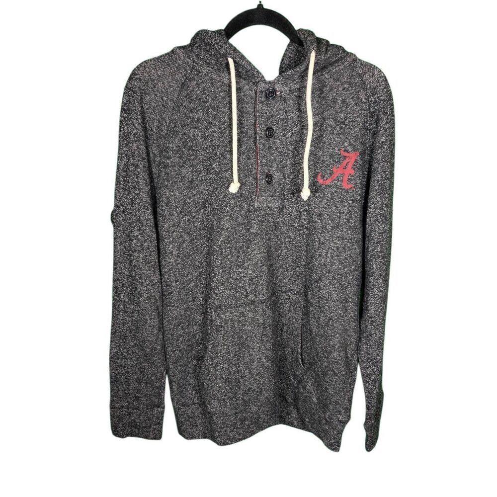 Colosseum Alabama Men's Grey and Cream Hoodie Size Medium